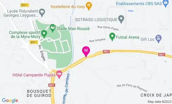 Localisation Relais de Soubirous