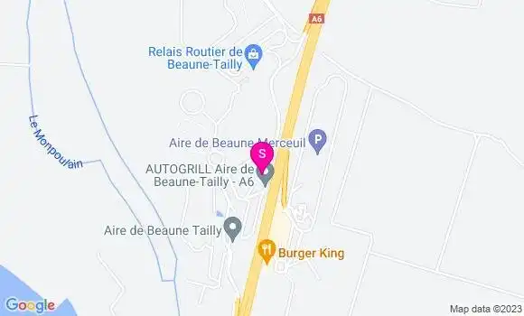 Localisation Relais de Beaune Tailly