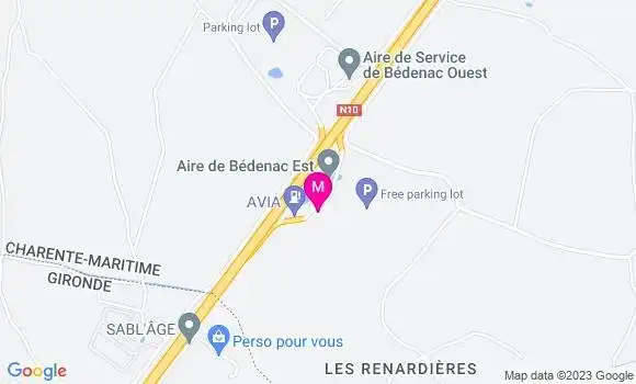Localisation Aire de Bedenac Est