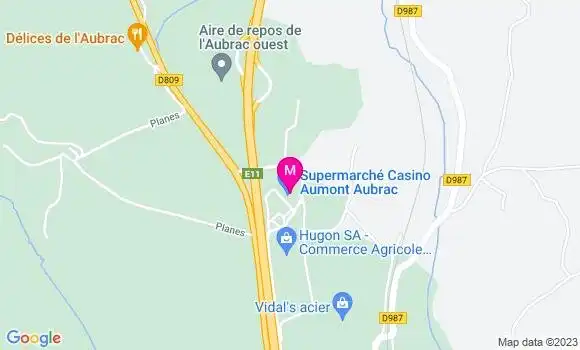 Localisation Auchan Supermarché Aumont