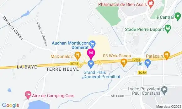 Localisation Station Auchan
