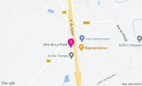 Localisation Bp Aire de la Ferte