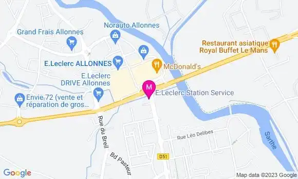 Localisation Station Leclerc