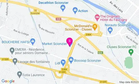 Localisation Carrefour Market