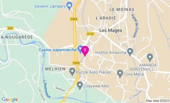 Localisation Casino Supermarché