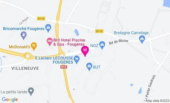 Localisation Fougères Distribution