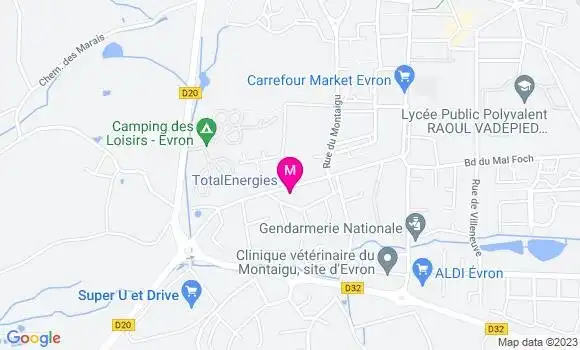 Localisation Garage des Coëvrons