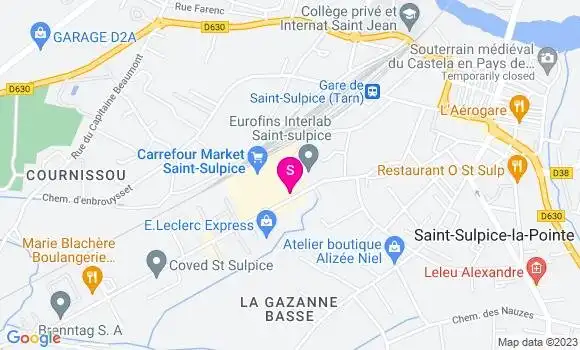 Localisation Carrefour Market