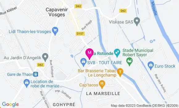 Localisation Supermarché Match