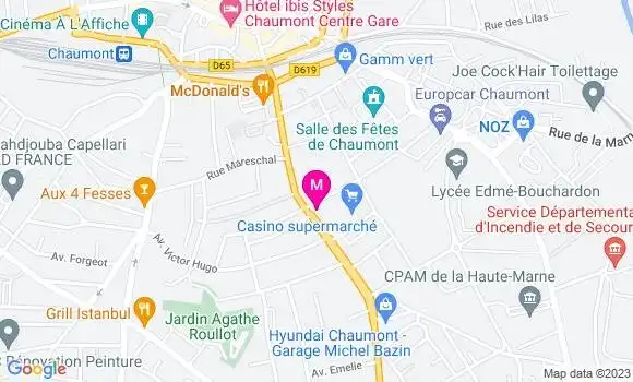 Localisation Geant Casino