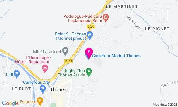 Localisation Carrefour Market