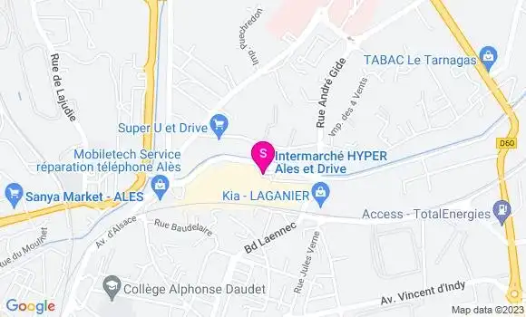 Localisation Intermarché Hyper
